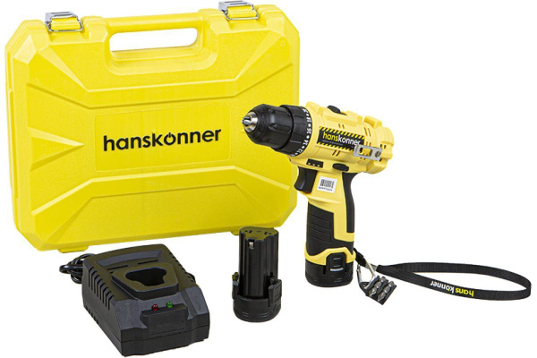 Дрель-шуруповерт Hanskonner HCD1230R, От аккумулятора - купить по ...