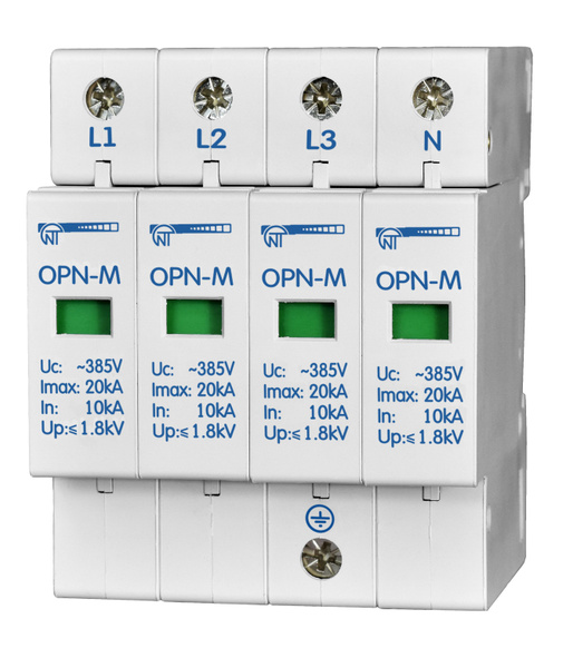 Ограничитель перенапряжения 4 модуля 380В In 20kA OPN-M (4S)20kA ...
