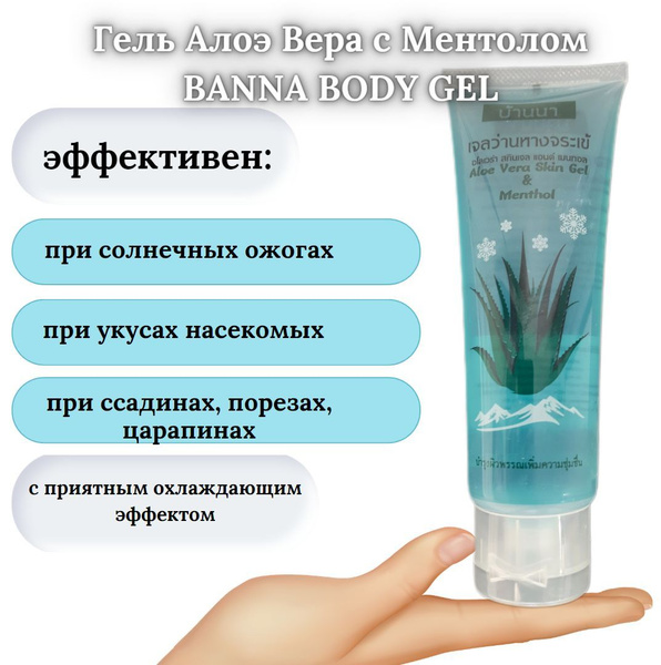 Гель Алое Вера с Ментолом BANNA BODY GEL 100 мл. - купить с доставкой ...