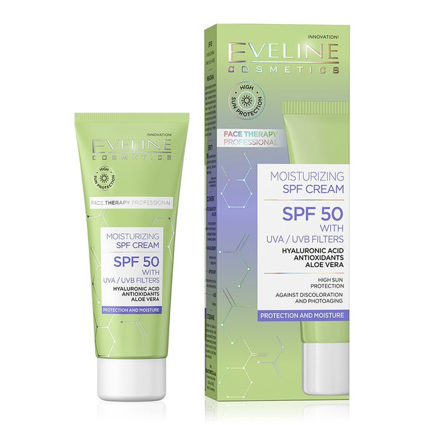 Крем для лица EVELINE увлажняющий SPF-50 30 мл - купить с доставкой по ...
