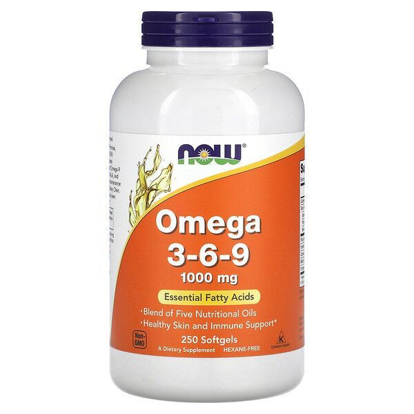 Now foods Супер Омега 3-6-9 (Super Omega 3-6-9), 1000 мг, 250 Капсул ...
