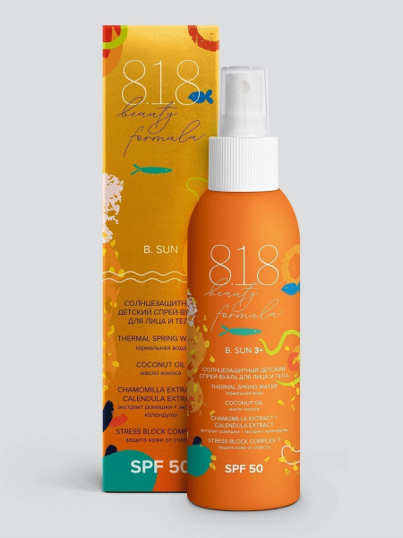818 beauty formula Солнцезащитный детский спрей-вуаль для лица и тела ...