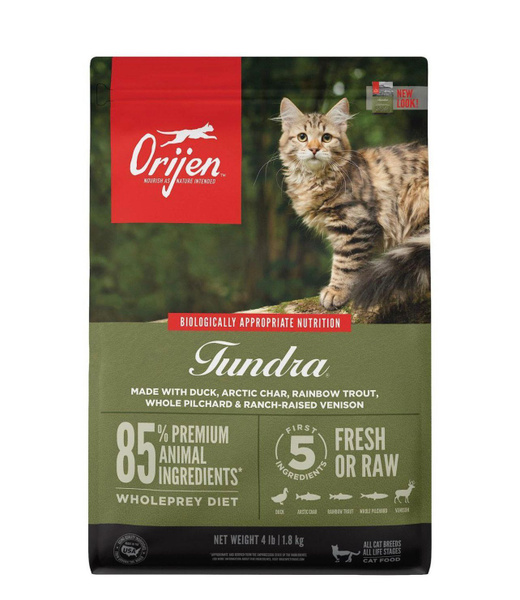 Корм сухой Orijen Tundra, для кошек со вкусом утки и рыбы, 1,8 кг ...
