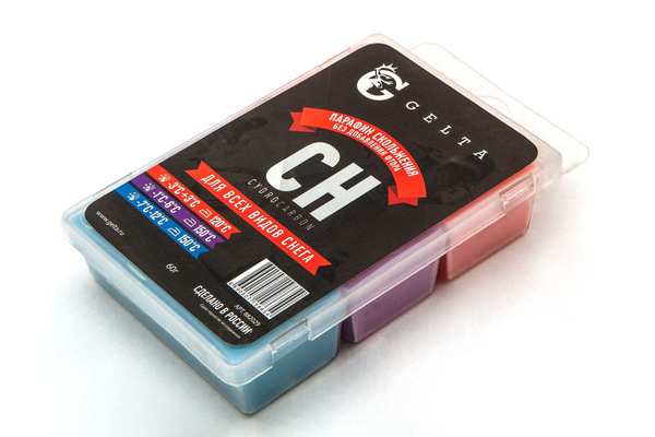 Парафин скольжения лыжный Gelta CH твердый 3-х секционный -3/+3, -1/-6 ...