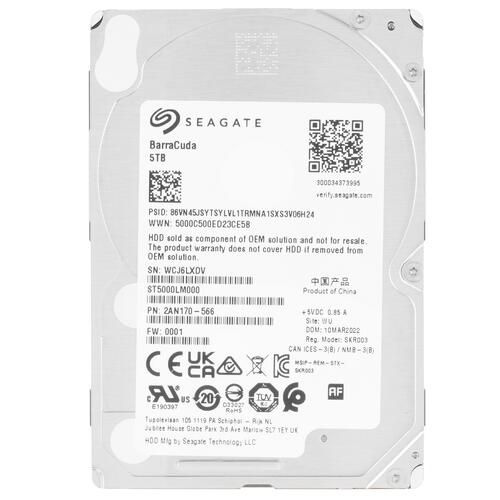 Внутренний жесткий диск Seagate 5 ТБ Жесткий диск Seagate BarraCuda ...