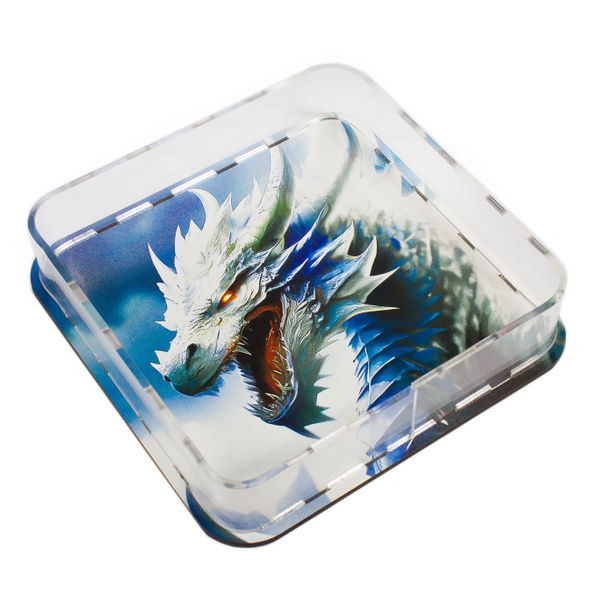 Тарелка для бросания кубиков "Голубой дракон", дайс трей, dice tray ...