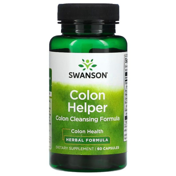 Swanson, Colon Helper, формула для очищения кишечника, 60 капсул ...