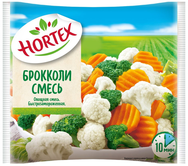 Брокколи смесь Hortex, замороженная, 400 г - купить с доставкой по ...