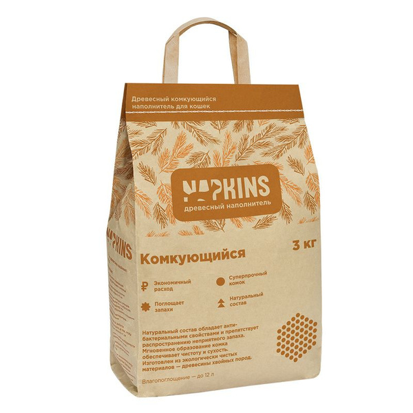 Наполнитель Растительный NAPKINS Комкующийся - купить с доставкой по ...