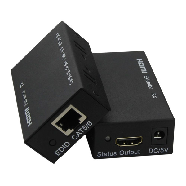Активный HDMI удлинитель на 60 метров по витой паре Cat 5e/6, обжатие ...
