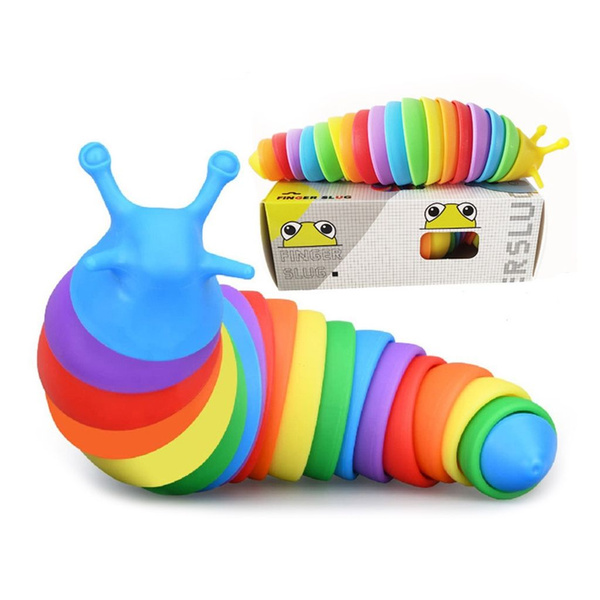 Гибкая игрушка-слизень, мягкая игрушка в форме гусеницы, извивающийся ...