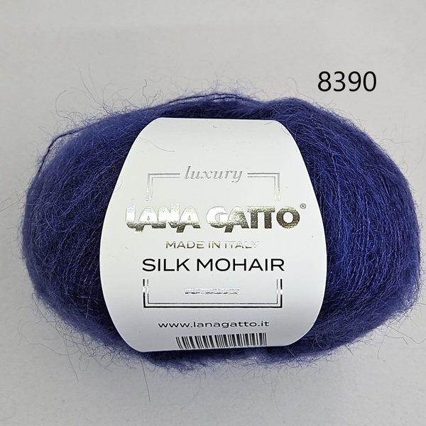 Пряжа Lana Gatto Silk Mohair / Лана Гатто Силк Мохер/- цвет 8390, Синий ...