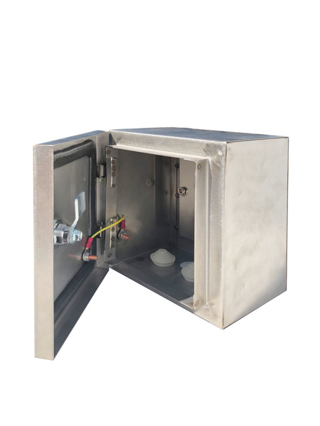 Щит с монтажной панелью ЩМП 200х175х135 настен с пл. замком металл сер ...