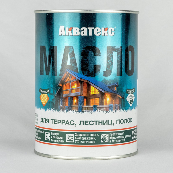 Масло для террас, лестниц, полов 0,75 л. Акватекс, бесцветный - купить ...