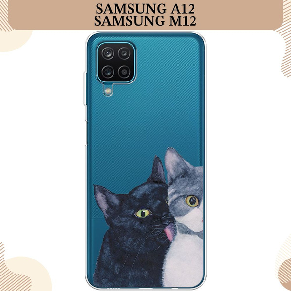 Силиконовый чехол на Samsung Galaxy A12/M12 / Самсунг А12/М12 Кошачья ...