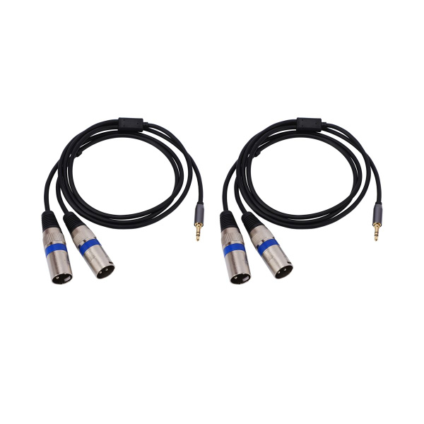 2 x многофункциональный аудиокабель 3,5/6,35 мм штекерный разъем на ...