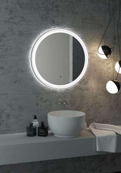 Зеркало для ванной КОНТИНЕНТ "Зеркало "Planet white Led" D 700 с ...