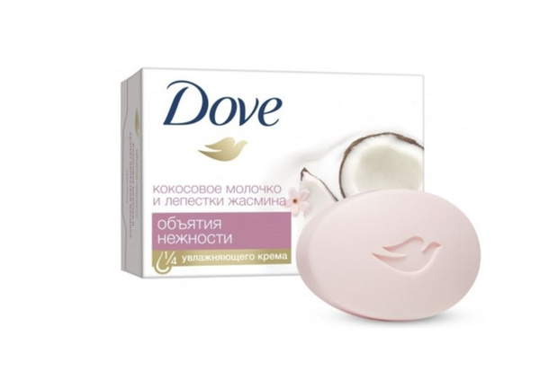 Дав / Dove - Крем-мыло Кокосовое молочко и лепестки жасмина 90 гр ...