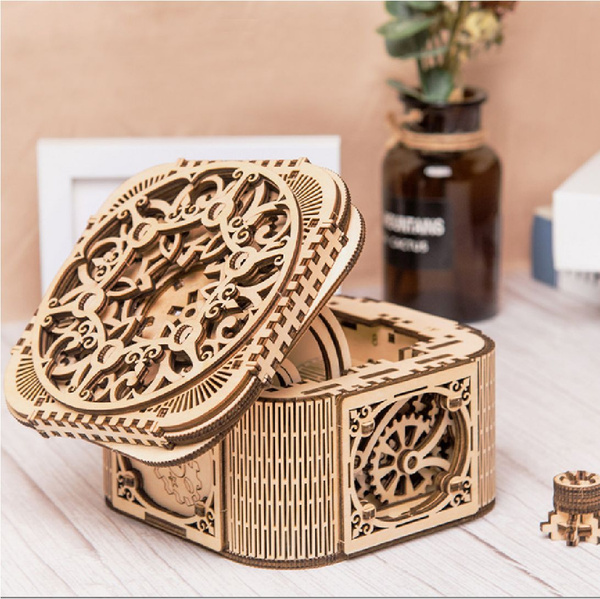 Музыкальная деревянная головоломка.Праздничный подарок. 3D шкатулка с ...