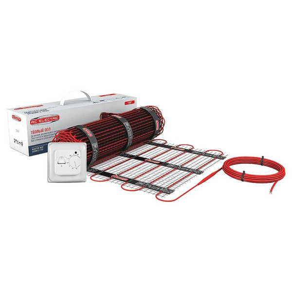 Теплый пол AC ELECTRIC Master Mat с терморегулятором в комплекте_75 0.5 ...