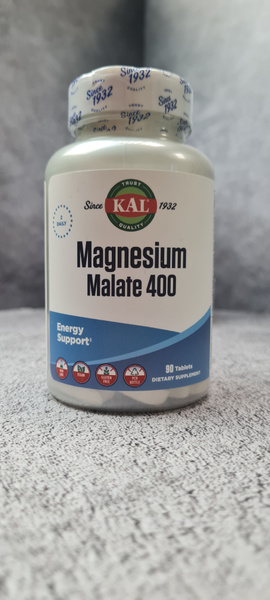 KAL Magnesium Malate 400 mg 90 tablets Кал Малат Магния 400 мг для ...