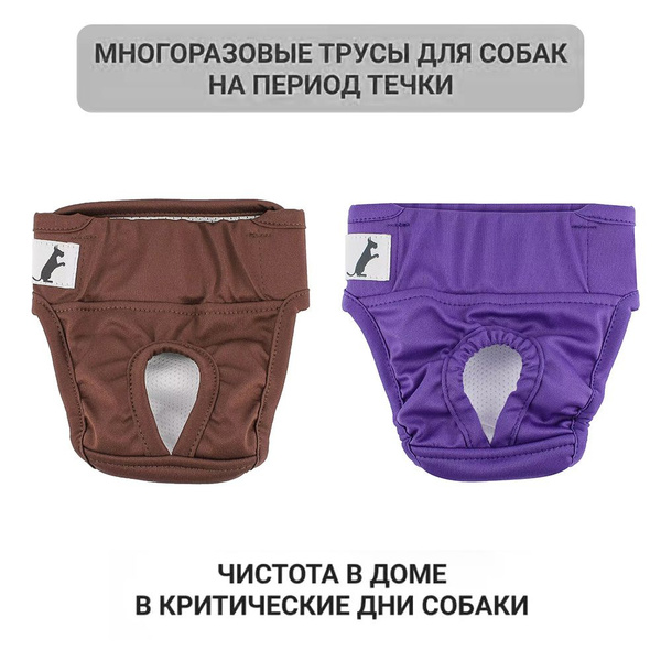 трусы для собаки во время течки,Моющиеся, многоразовые, 2шт - купить с ...
