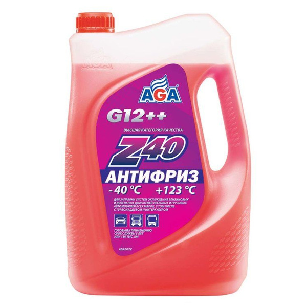 Антифриз AGA Z-40 красный (5л) 002Z AGA002Z купить по выгодной цене в ...