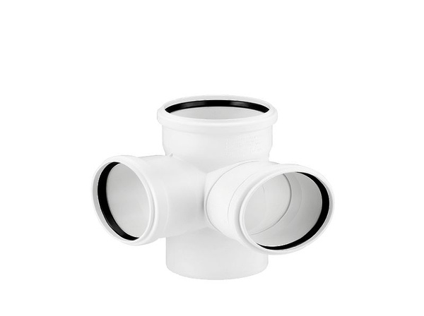 Крестовина двухплоскостная REHAU RAUPIANO PLUS диаметром 110/110/110 ...