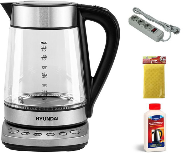 Купить электрический чайник Hyundai HYK-G3026 + набор аксессуаров ...