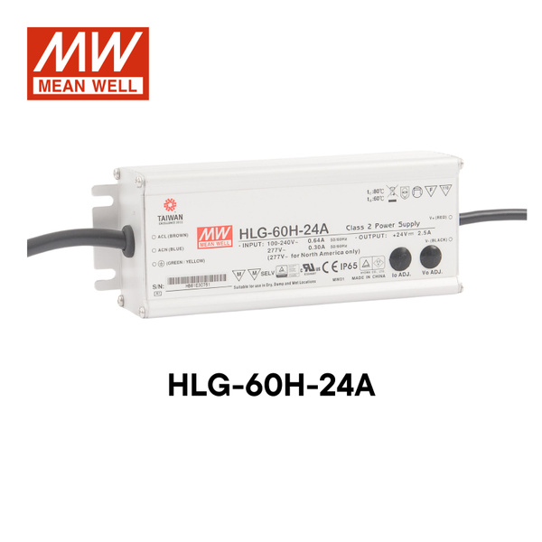 Блок питания для светильника MEAN WELL, 24В, 60 Вт, IP65 - купить по ...