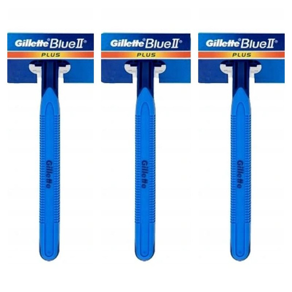 Gillette Бритвы одноразовые Blue II Plus, 3 шт. - купить с доставкой по ...