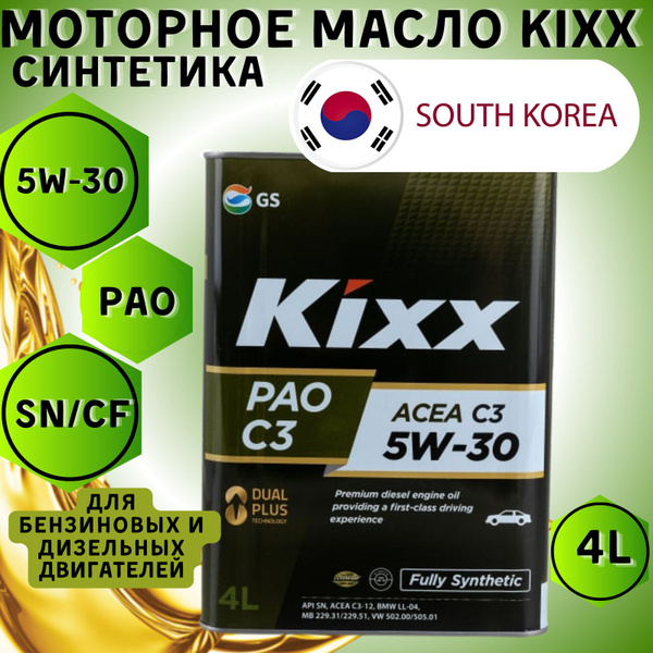 Масло моторное Kixx 5W-30 Синтетическое - купить в интернет-магазине ...