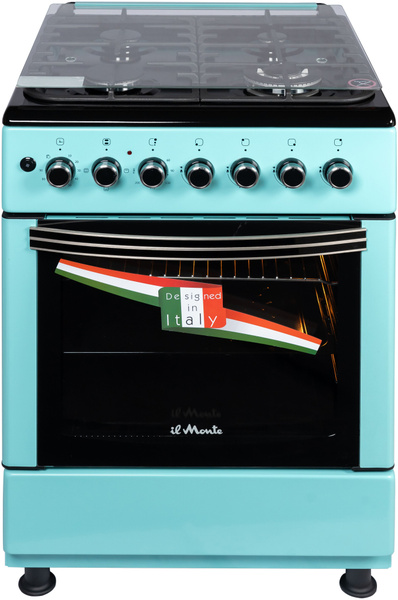 Газовая плита; 60 см Автоподжиг Чугунные решетки Конфорка WOK ...