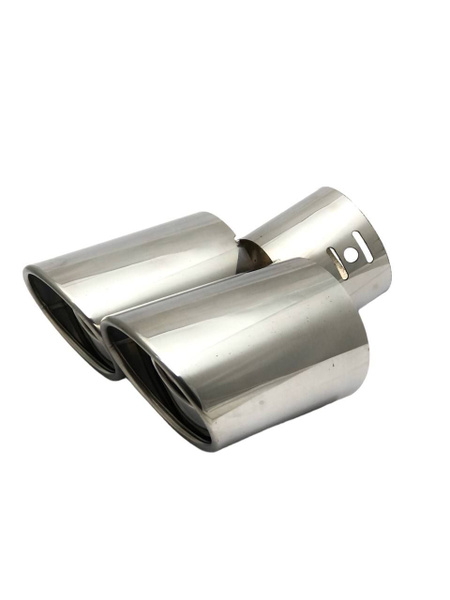 Насадка на глушитель двойная 17,5х14,5 см, посадочный 63 мм - купить по ...