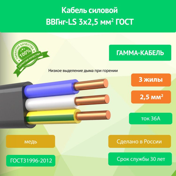 Силовой кабель Гамма 3 2.5 мм² - купить по выгодной цене в интернет ...