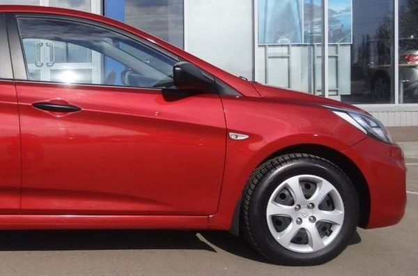 Крыло HYUNDAI SOLARIS Хендай Солярис (2010-2017) TDY - КРАСНЫЙ переднее ...