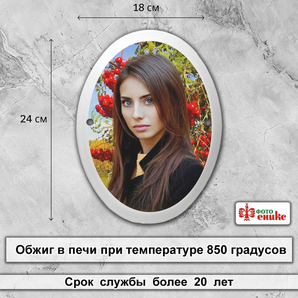Характеристики Табличка на памятник, крест Овал металл эмалированный ...