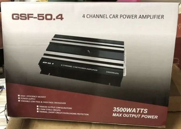 Автомобильный усилитель 4 канальный 3500W GSF-50.4 моноблок - купить с ...
