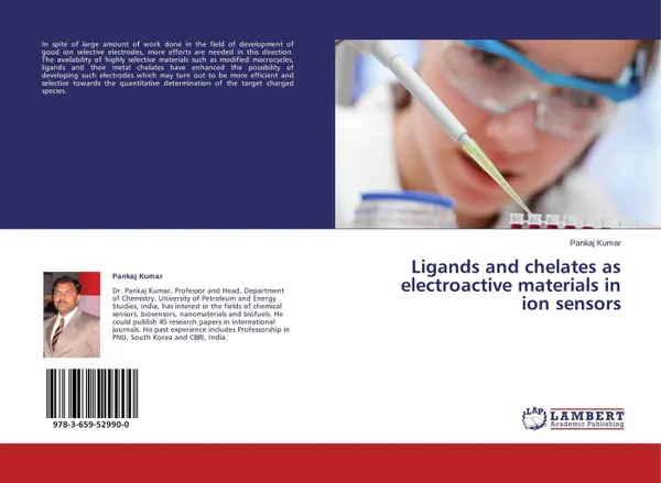 Обложка книги Ligands and chelates as electroactive materials in ion sensors, Pankaj Kumar