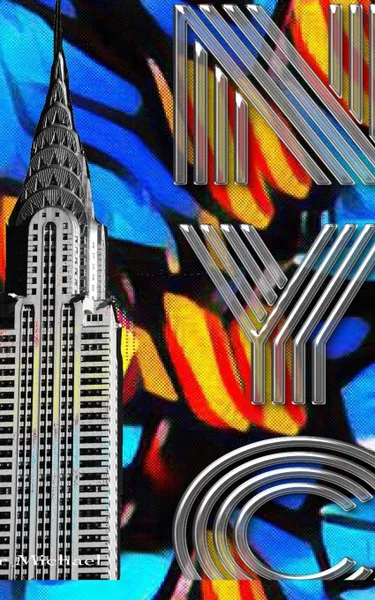 Обложка книги Iconic Chrysler Building New York City Sir Michael Huhn pop art Drawing Journal, Sir Michael Huhn, Michael Huhn