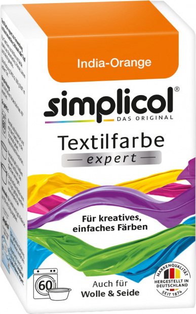 фото Simplicol Expert Краска для окрашивания шерсти, шелка, хлопка, льна и вискозы, оранжевая Heitmann