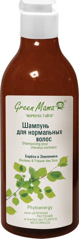 фото Шампунь для нормальных волос "Земляника и береза", 400 мл Green mama