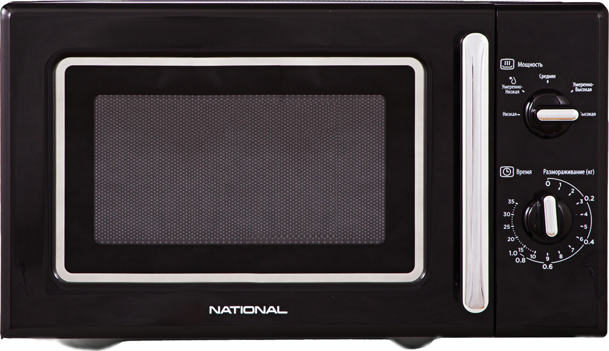 фото Микроволновая печь NATIONAL 20 л, 700 Вт, ретро серия, с таймером и авто разморозкой