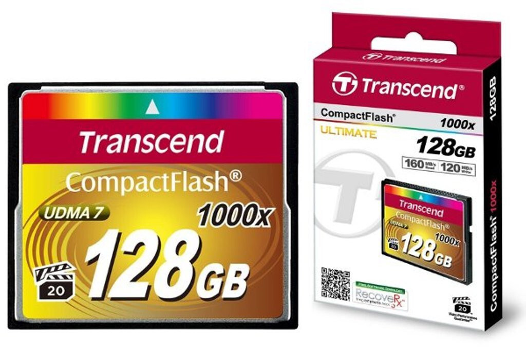 Карта памяти transcend compact flash 128 гб