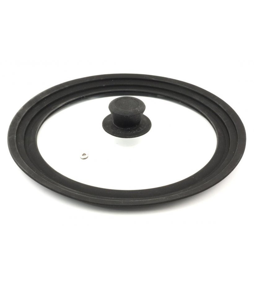 Универсальная стеклянная крышка с силиконовым ободком, крышка с ...