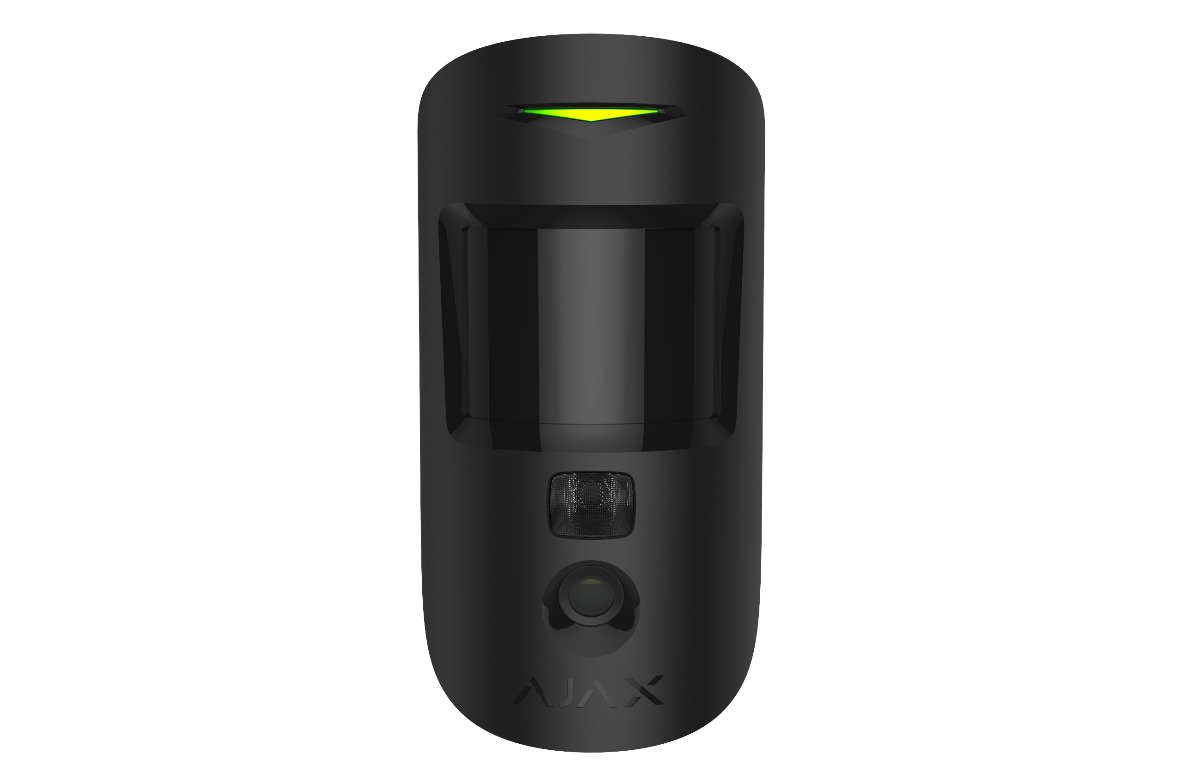 Ajax MotionCam (black), беспроводной датчик движения с фотокамерой