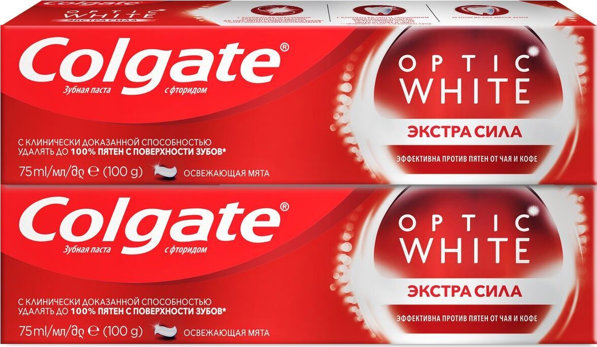 Колгейт отбеливающая зубная паста. Colgate зубная паста 75мл Optic White. Colgate Optic White Экстра сила 75мл. Паста зубная Colgate Optic White мгновенный 75мл. Colgate Optic White зубная паста 75 ml.