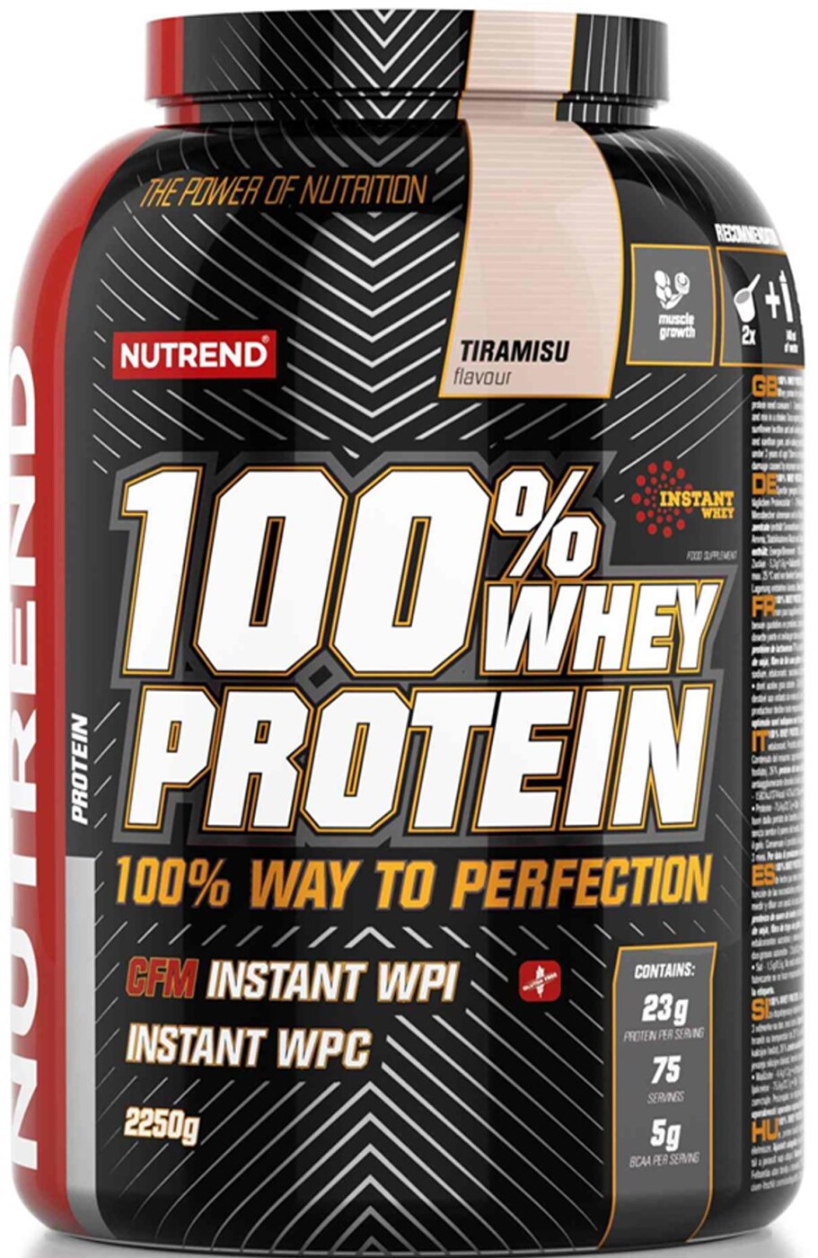 100% Вей Протеин 2250г/100% WHEY PROTEIN 2250g Nutrend Тирамису ...
