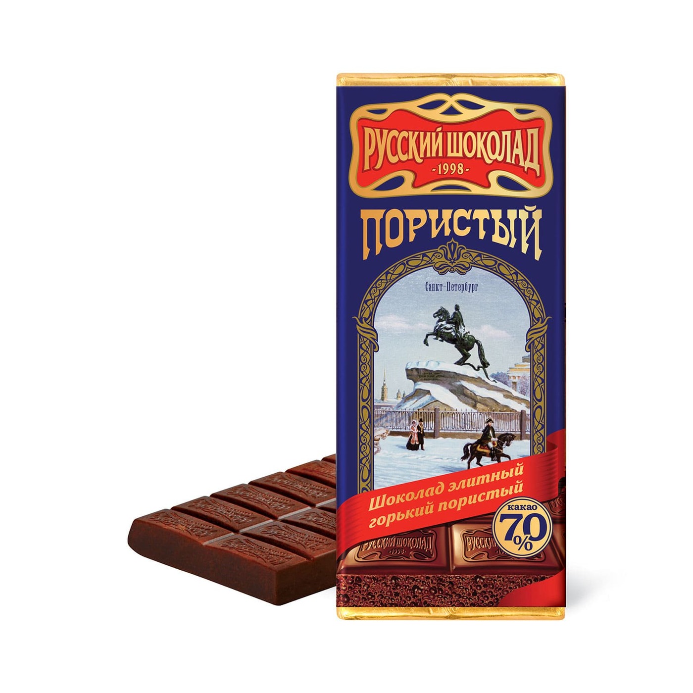 Шоколад темный пористый русский, 90г