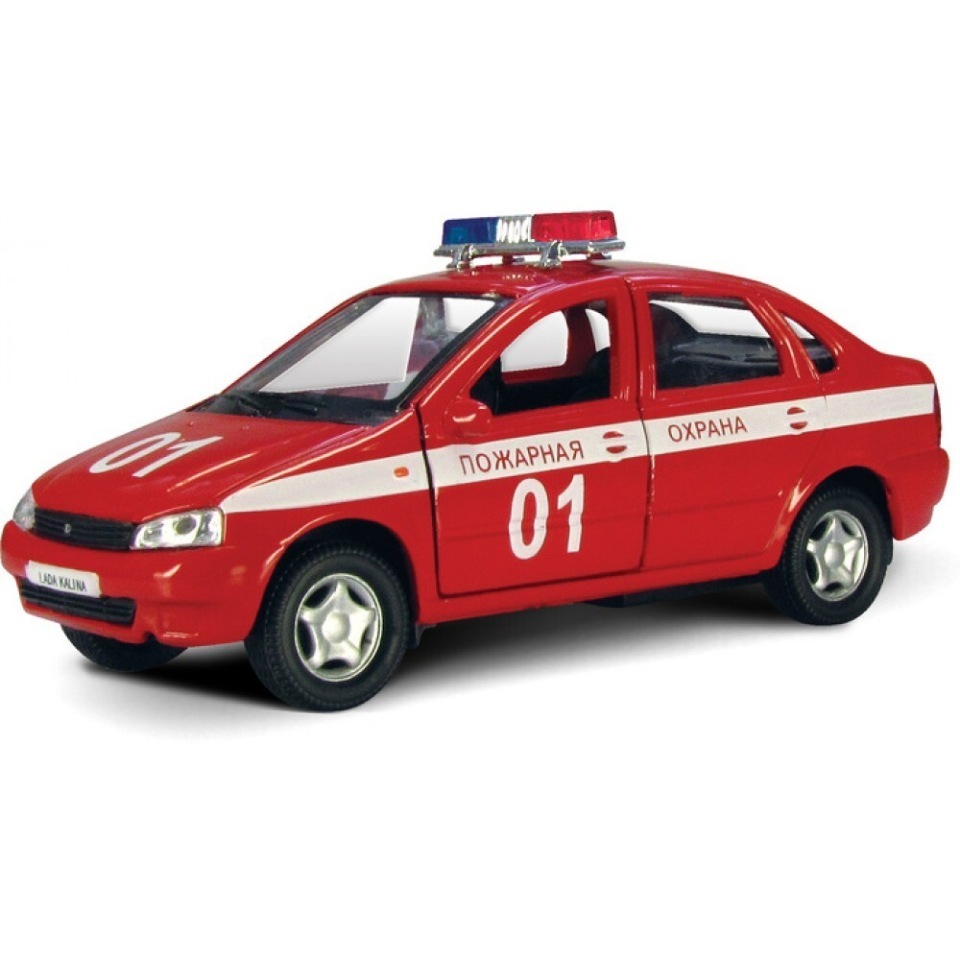 Легковой автомобиль Autotime (Autogrand) Lada Kalina пожарная охрана (11492) 1:34 11 см